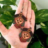 Devi Maa Durga Navratri Special Wooden Beautiful Earrings