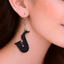 black saxophone wooden earrings for women music lover drop earrings