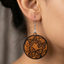 butterfly wooden earrings for women round triple butterfly nature dangle earrings artistic boho jewelry