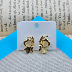 Golden Chic & Trendy Butterfly Mini Stud Earrings