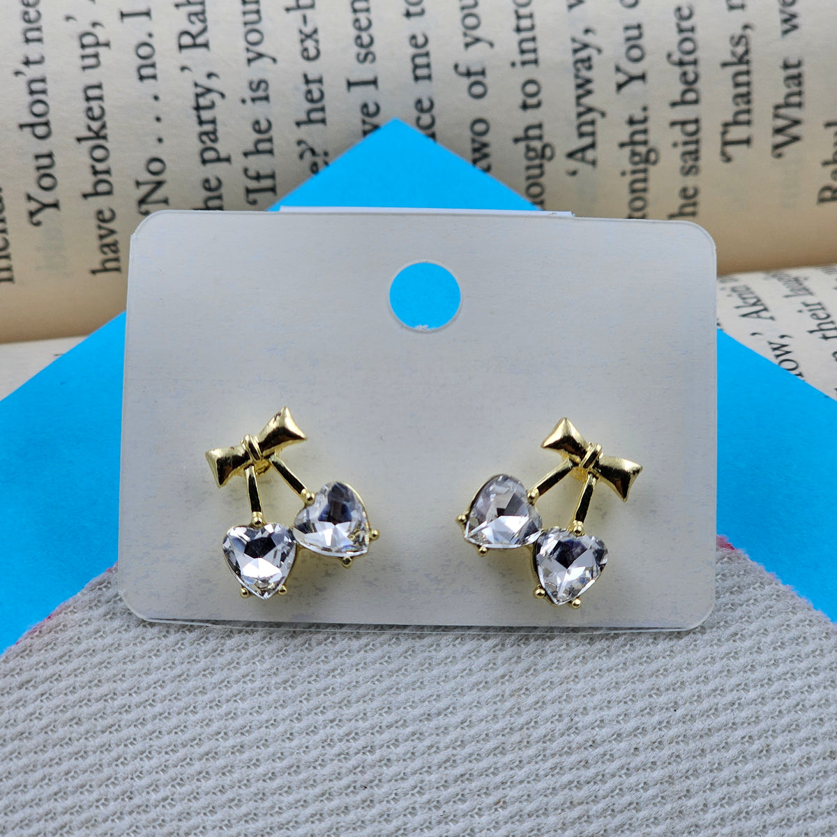 Cherry Shape Gold Toned Earrings