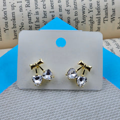 Cherry Shape Gold Toned Earrings