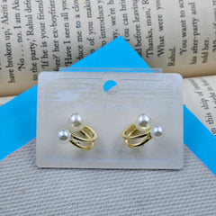 Dual Pearl Elegance Studs Earrings