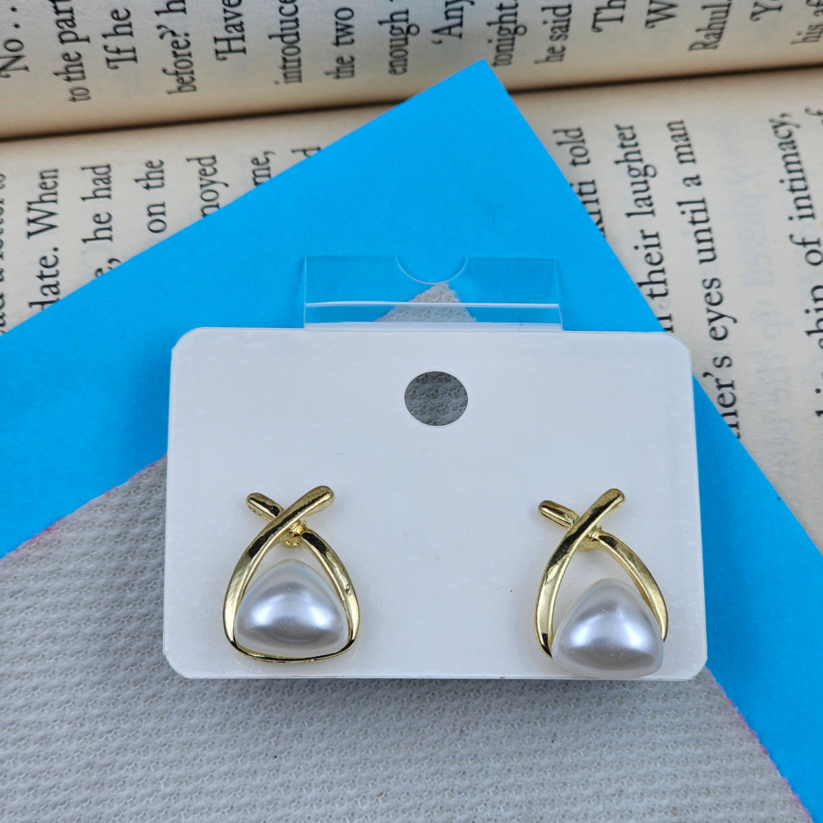 Trending Golden Pearl Western Earrings