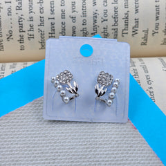 Stone Studded Flower Studs Floral Earrings