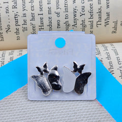 Silver-Tone Butterfly Studs