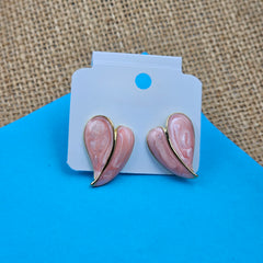 Beautiful Blush Pink Heart Studs Earrings
