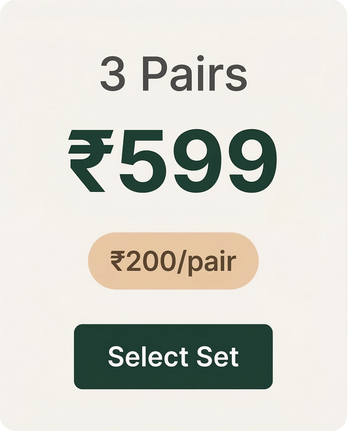 NAariVerse Promotional offer for 3 pairs of shoes at ₹599 with a price of ₹200 per pair on a white background.