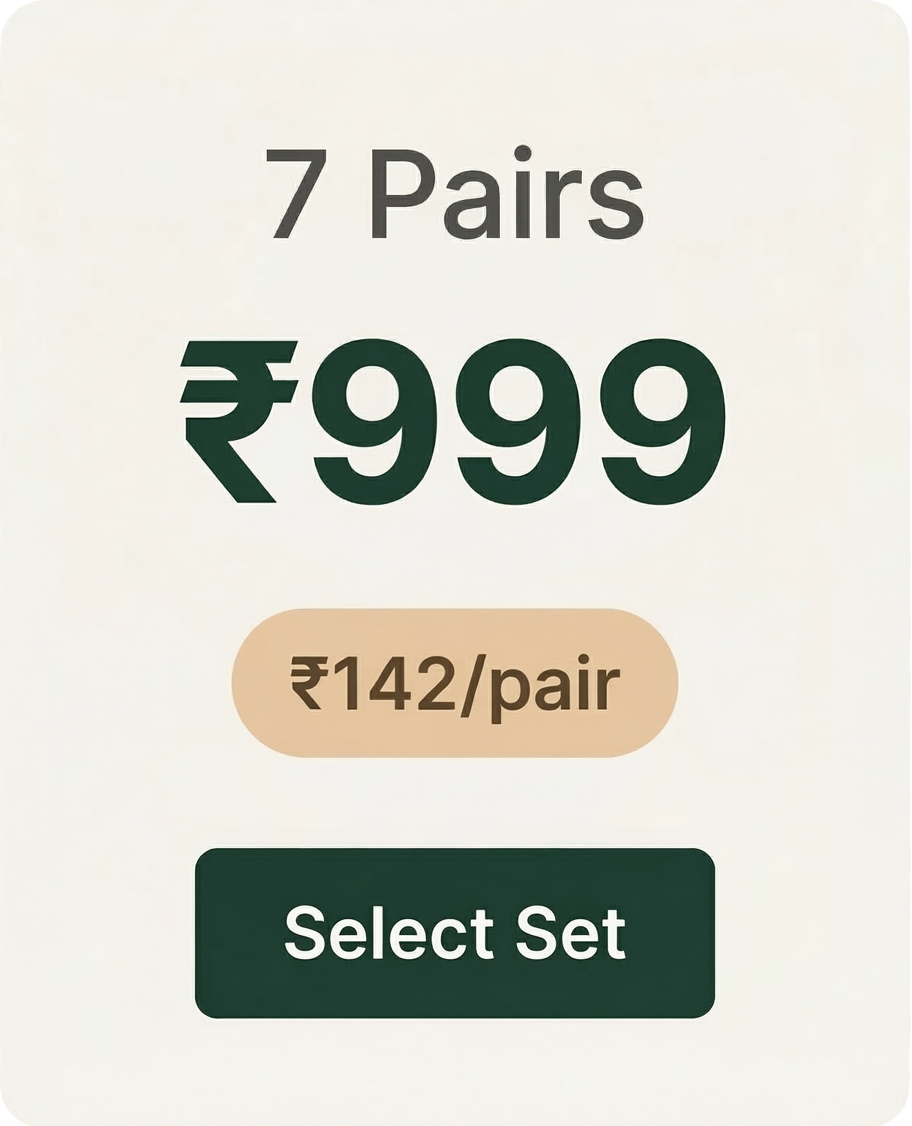 NaariVerse Promotional offer for 7 pairs of shoes at ₹999 with a price of ₹142 per pair on a white background.
