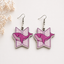 BTS Army whale wooden earrings for women, K-pop fan earrings with whale and army symbol design