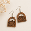 Brown Mandala Wooden CEarrings for Womente 