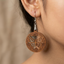 butterfly floral wooden earrings for women round butterfly dangle earrings nature inspired floral jewelry
