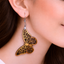 butterfly wooden earrings for women lightweight nature statement earrings