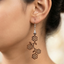 floral branch cutout wooden earrings for women boho nature flower dangle earrings lightweight