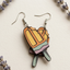 Ice Cream Popsicle Wooden Earrings for Women | Playful Summer