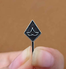 Diamond Shape Silver Oxidized Adjustable Nosepin