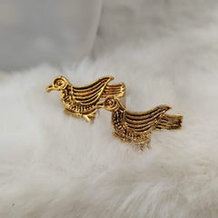 Bird Shape Golden Oxidised Tiny Studs Trending Earrings