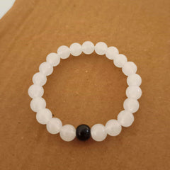 Cute White Transparent Plastic Beads Adjustable Bracelet