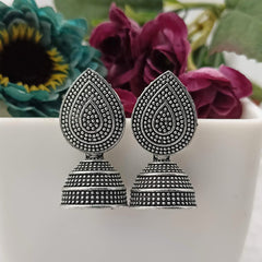 Beautiful Tribal Jhumka Silver Oxidised Earrings