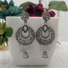 Gorgeous Jhumka Silver Oxidised Trendy Earrings