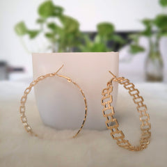 Beautiful Round Hoops Fashion Golden Earrings