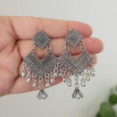 Drop Jhumka Traditional Silver Oxidized Trendy Earrings