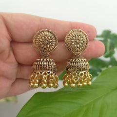 Beautiful Golden Oxidized Trending Earrings