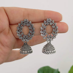 Beautiful Jhumka Oxidised Silver Festive Earrings
