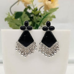 Black Color Exclusive Design Silver Oxidised Earrings