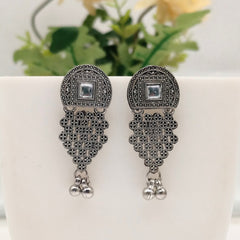Unique Design Beautiful Silver Oxidised Earrings