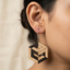 geometric infinity cube wooden earrings for women optical illusion artistic dangle earrings