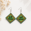Kudi Pataka wooden earrings for women, colorful Punjabi quote earrings, bold desi statement jewelry