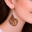 leaf wooden earrings for women nature inspired lightweight drop earrings