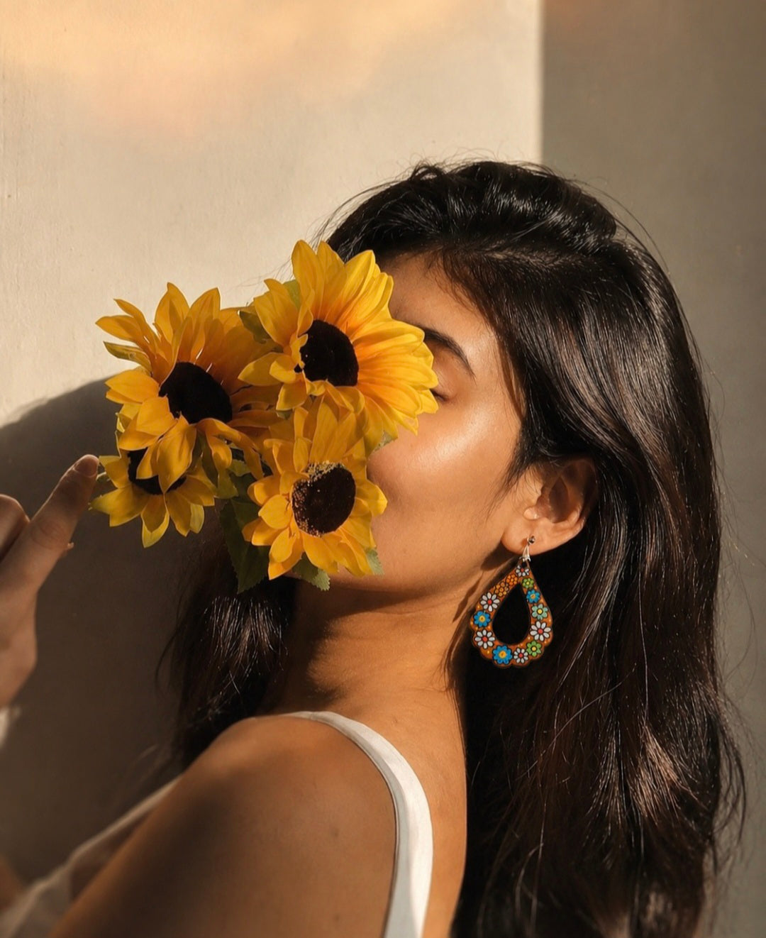 Customer wearing NaariVerse earrings