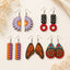 Artistic Wooden Earrings  – Set of 5