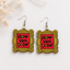 how you doin friends wooden earrings for women iconic tv show quote frame lightweight quirky earrings